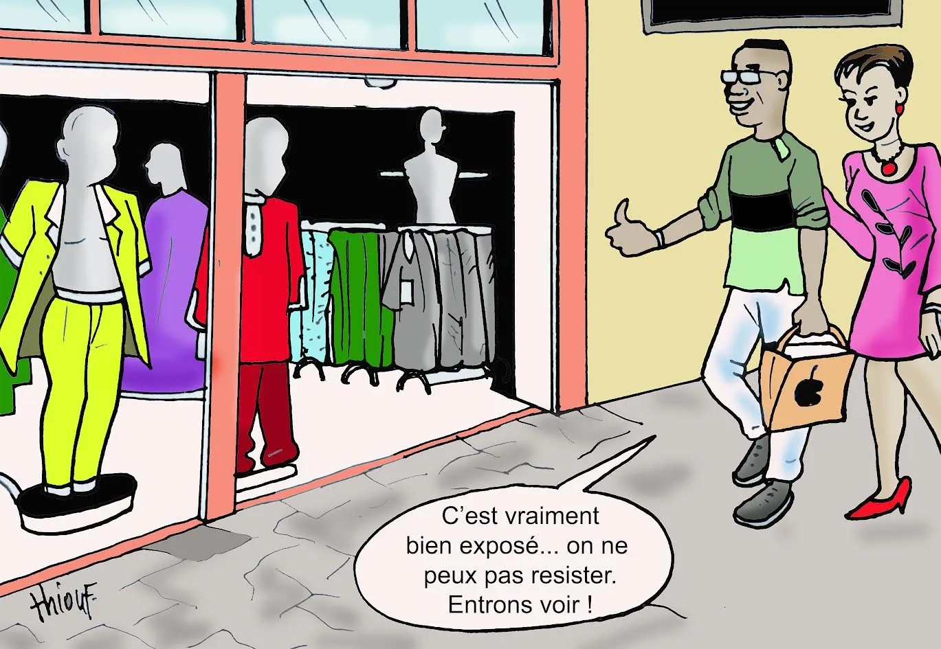 Boutiques des Allées du Centenaire : les mannequins de vitrine séduisent la clientèle