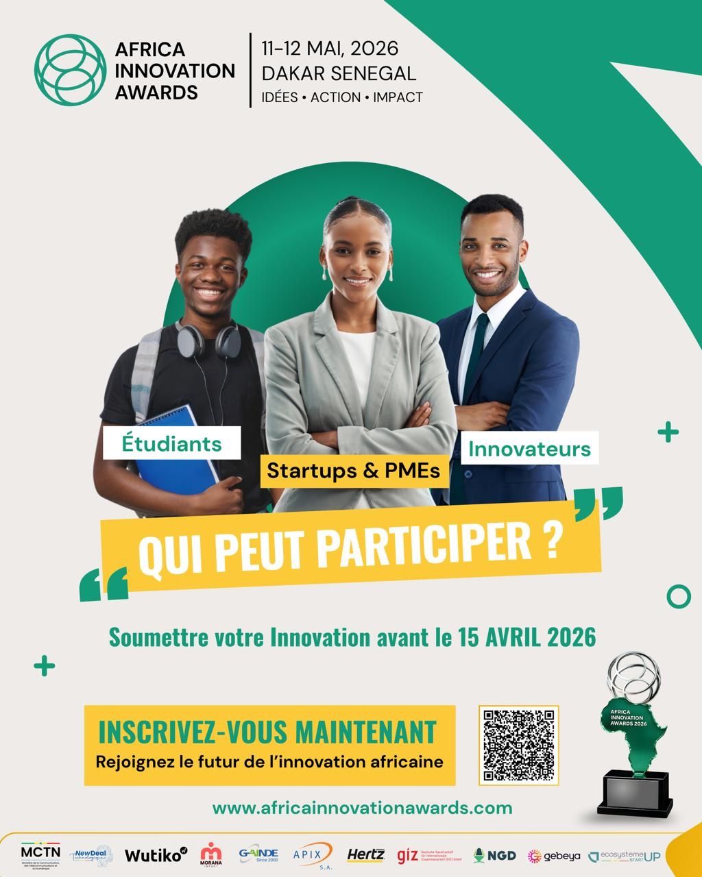 Logo Les Africa Innovation Awards 2026 sont lancés !