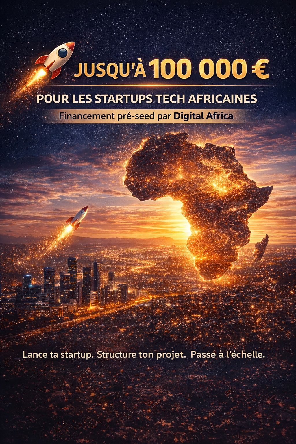 Logo Jusqu'à 100 000 € pour les startups tech africaines en phase d'amorçage